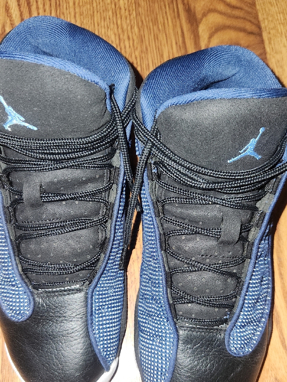 Jordan Black and Navy Low-Top Basketball Sneakers
